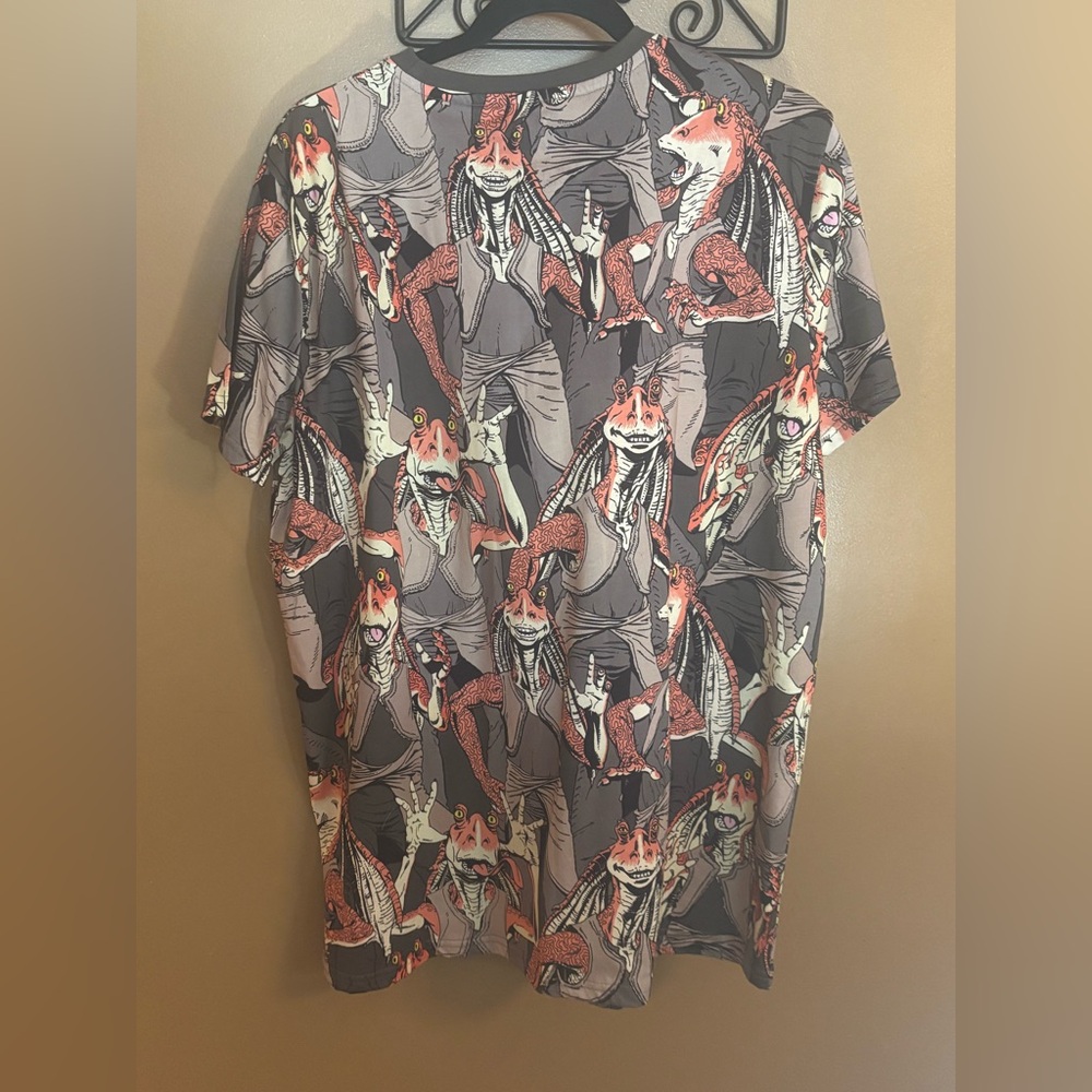 Disney Cakeworthy Jar Jar Binks AOP T-Shirt XL - Picture 2 of 6